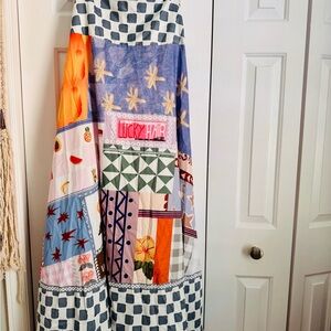 Multicolored A-Line Maxi Dress